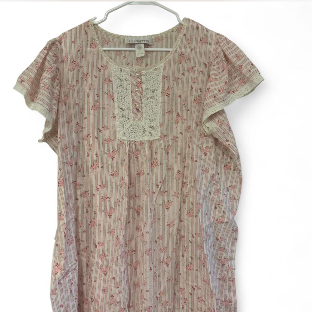 Silhouettes Pink Floral Nightgown
